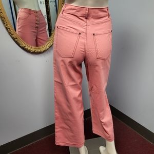 Kate Spade wide leg button fly pink pants size 0
